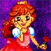 Princess Glitter Color by Number: Pixel Art, Girls Coloring Book