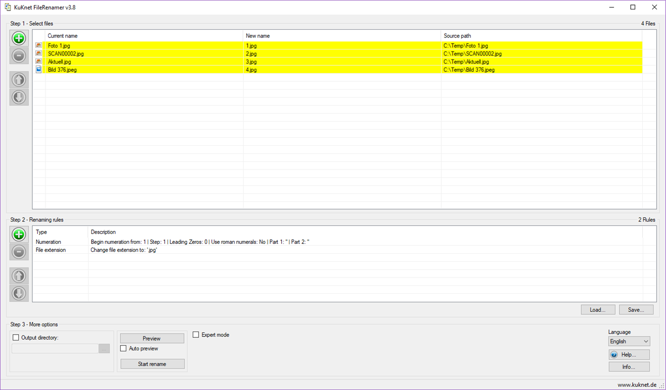 #3. KuKnet FileRenamer (Windows) بواسطة: KuKnet Software