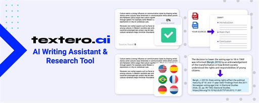 Textero AI: Your Personal AI-Powered Writing & Research Assistant marquee promo image