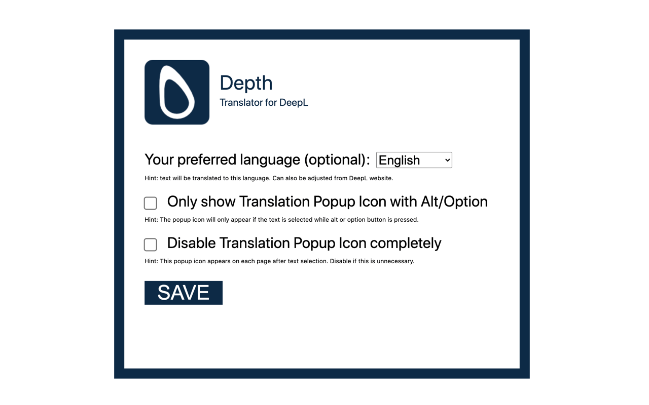 Depth Translator for DeepL