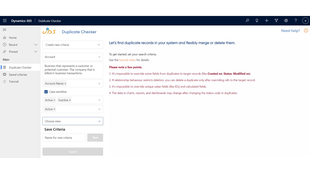 Snapshot 1 of UDS Duplicate Checker