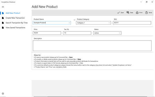 SimpleOne Checkout - Point Of Sale System screenshot 1