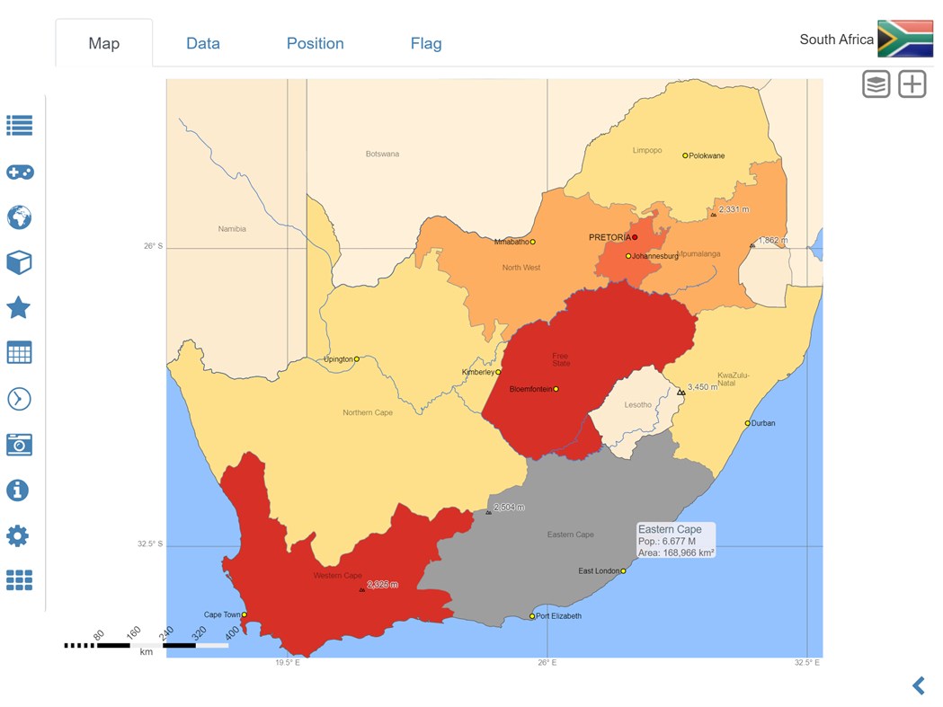 #4. World Atlas & Quiz MxGeo (Windows) Von: HPB-Labs