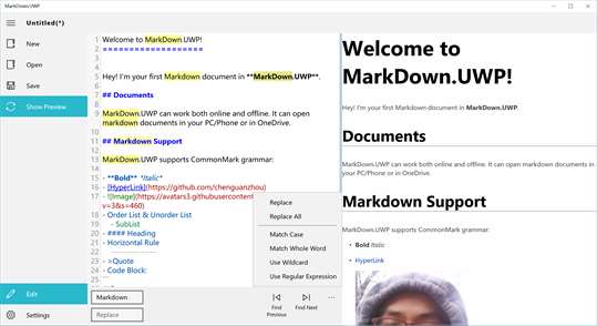 MarkDown.UWP screenshot 3