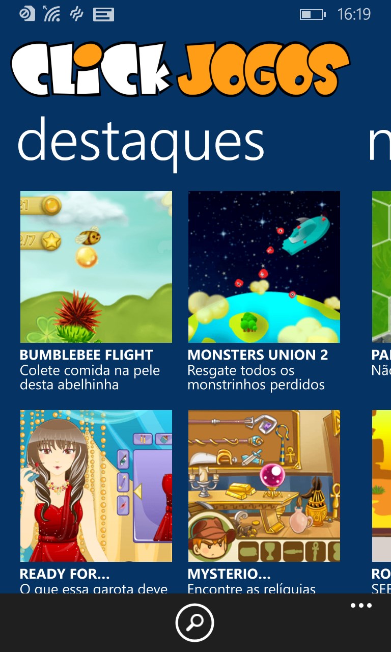 Click Jogos for Windows 10 Mobile
