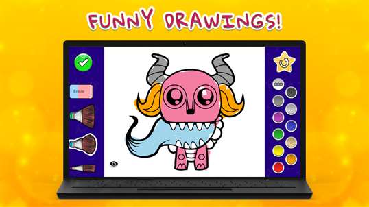 Monsters - funny coloring book for boys and girls, adults and kids screenshot 1