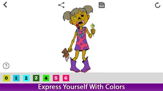 Zombie Color By Number: Horror Coloring Book screenshot 5