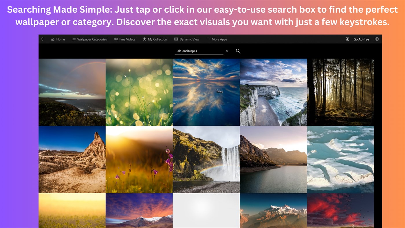 #4. Ultra 4K HD Wallpapers: Desktop WallPapers (Windows) By: finetuneapps
