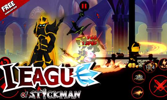 League of Stickman Free - Shadow Ninja screenshot 1