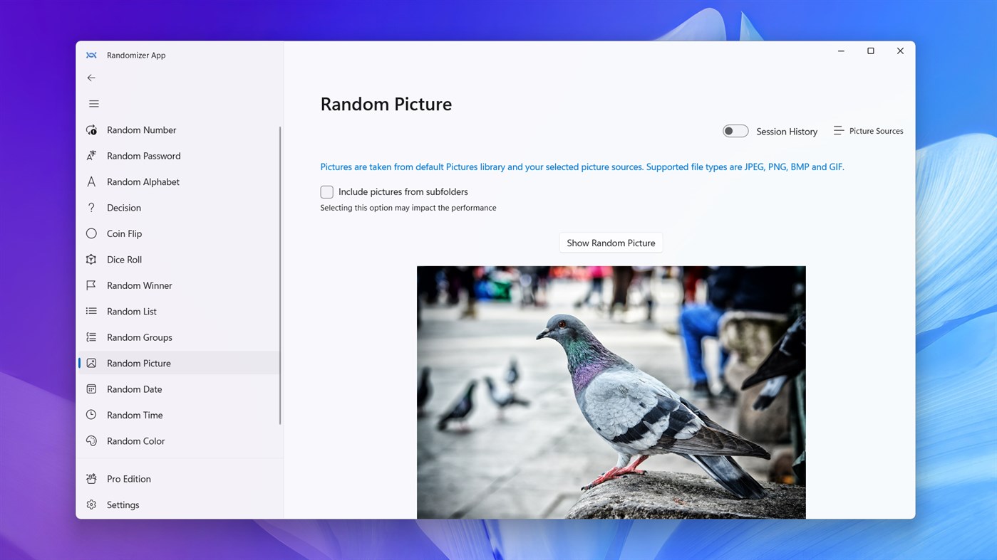 #7. Randomizer App (Windows) Göre: V Team
