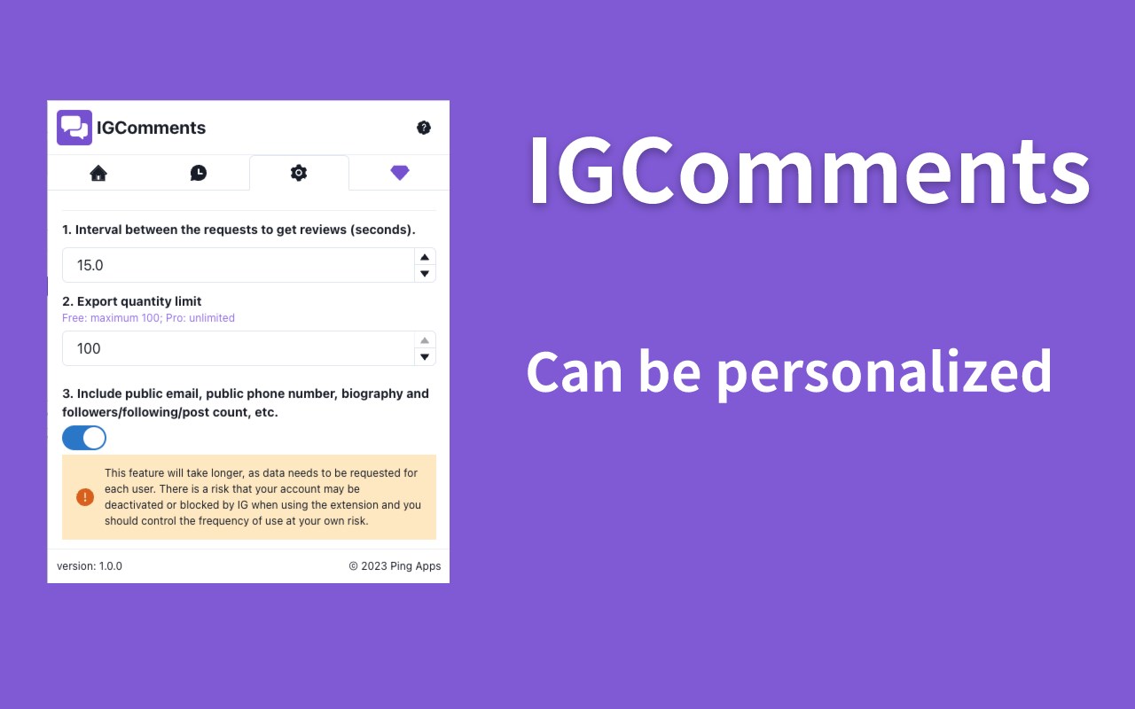 IGComments-Export Ins Comments(Email & Phone)
