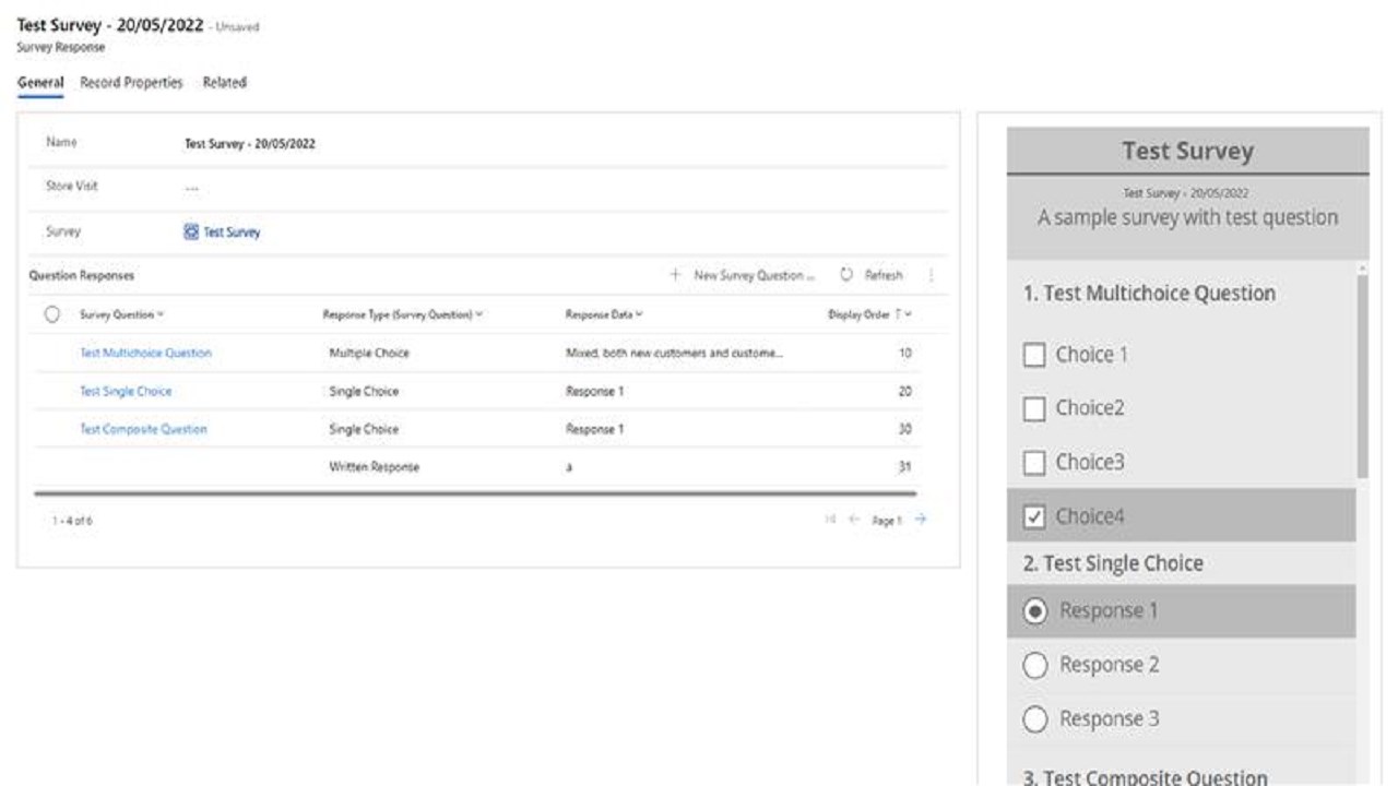 Snapshot 1 of Fusion5 Flexible Assessment & Survey Framework