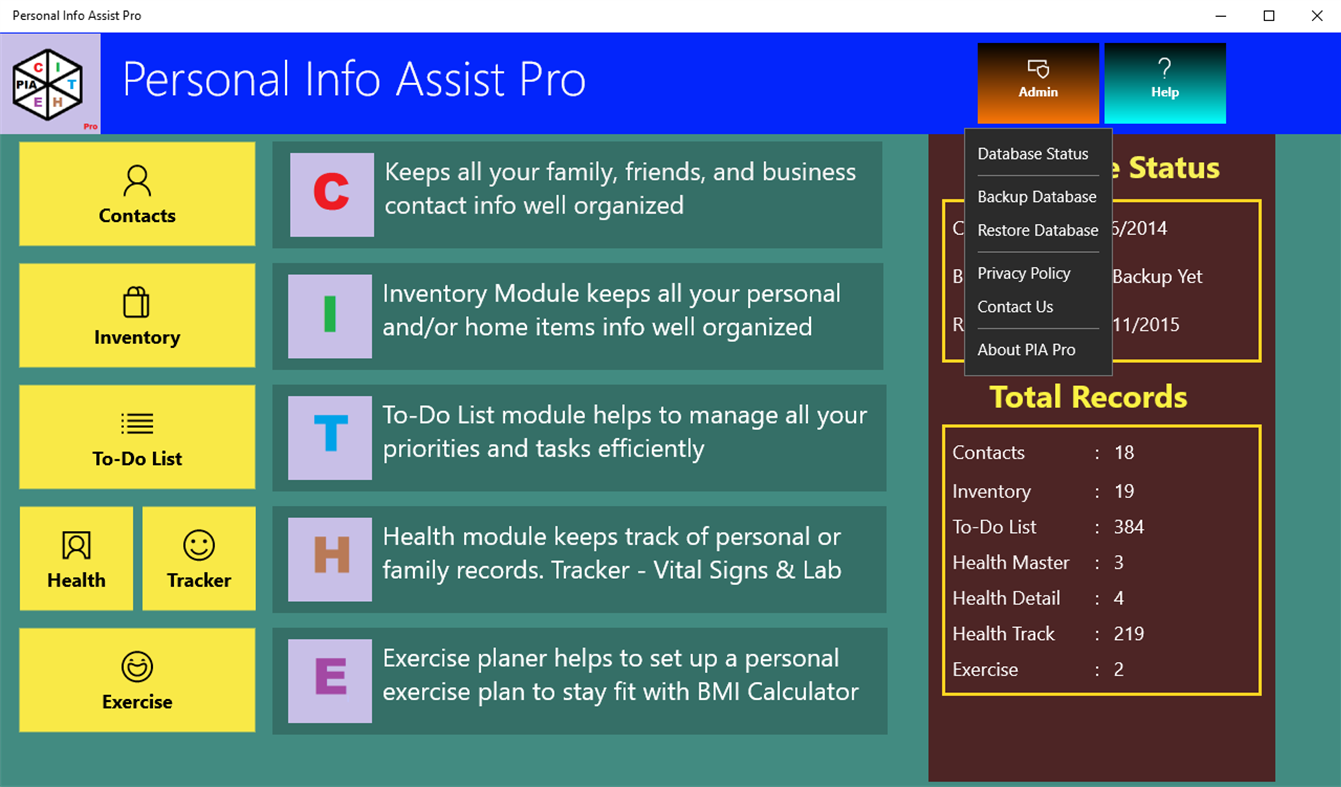 #1. Personal Info Assist Pro (Windows) 由: Anand S