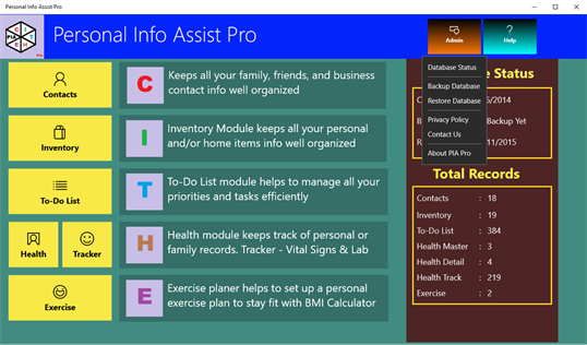 Personal Info Assist Pro screenshot 1