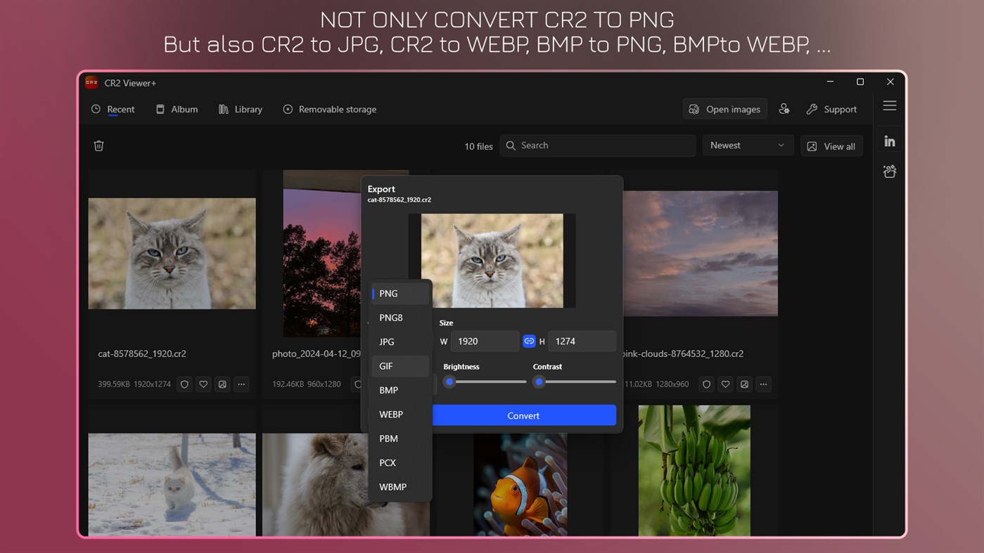 #2. CR2 Viewer+ - CR2 to JPG (Windows) De: IO Vision