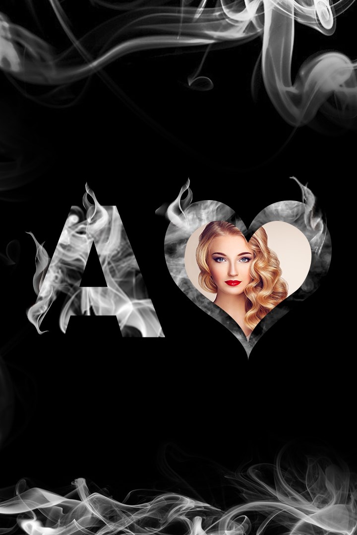 Smoky Text Photo Frames