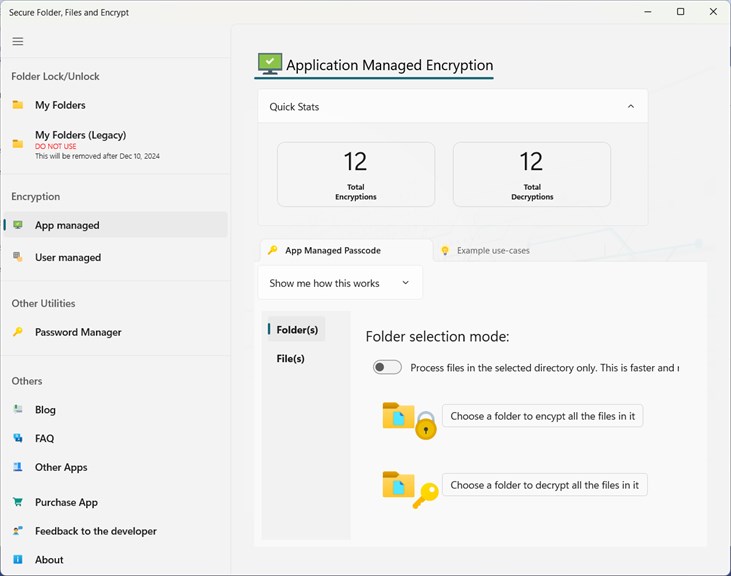 Secure Folder, Files and Encrypt_2