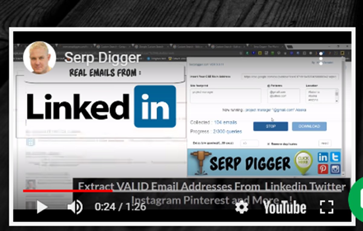 Serpdigger - 1st Email Extractor