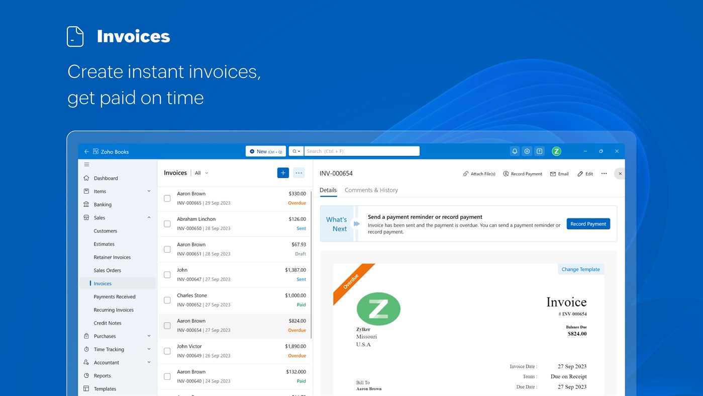 #2. Zoho Books - Accounting Software for Businesses (Windows) di: Zoho Corp