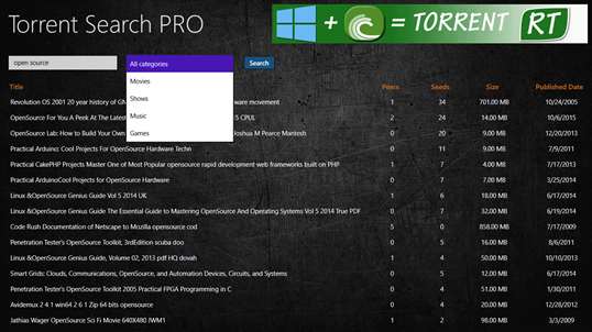 Torrent Search PRO screenshot 1