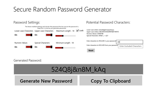 Secure Random Password Generator screenshot 2