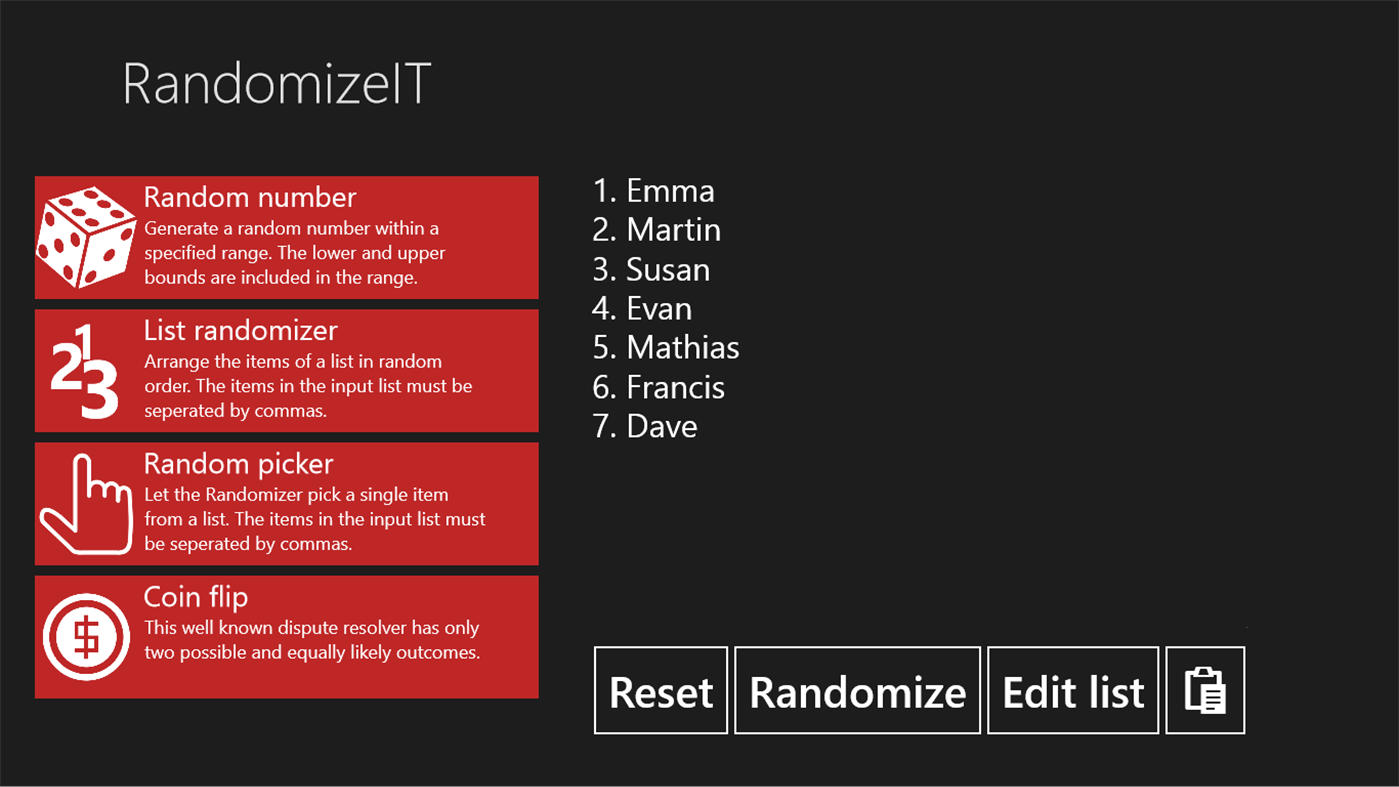 #4. RandomizeIT (Windows) 由: Mathias Birk