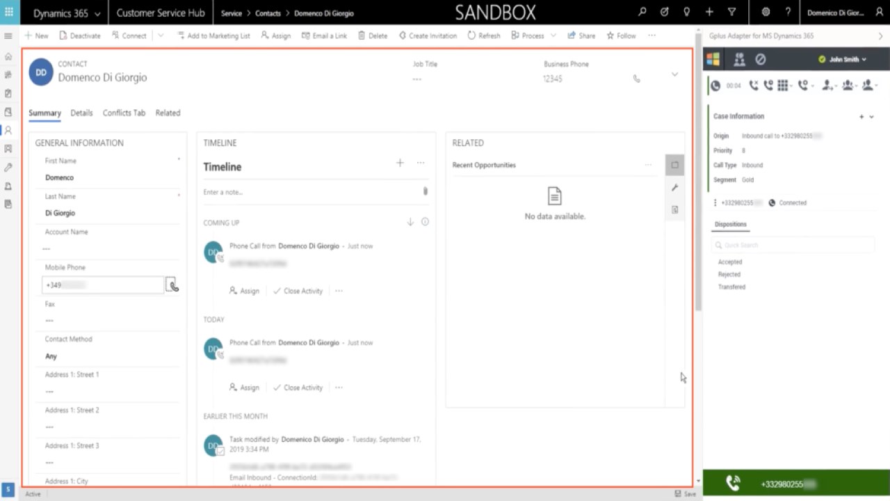 Snapshot 3 of Genesys Gplus Adapter for Dynamics 365