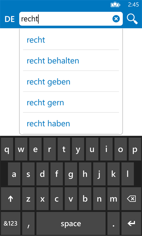 Czech German dictionary ProDict Screenshots 1