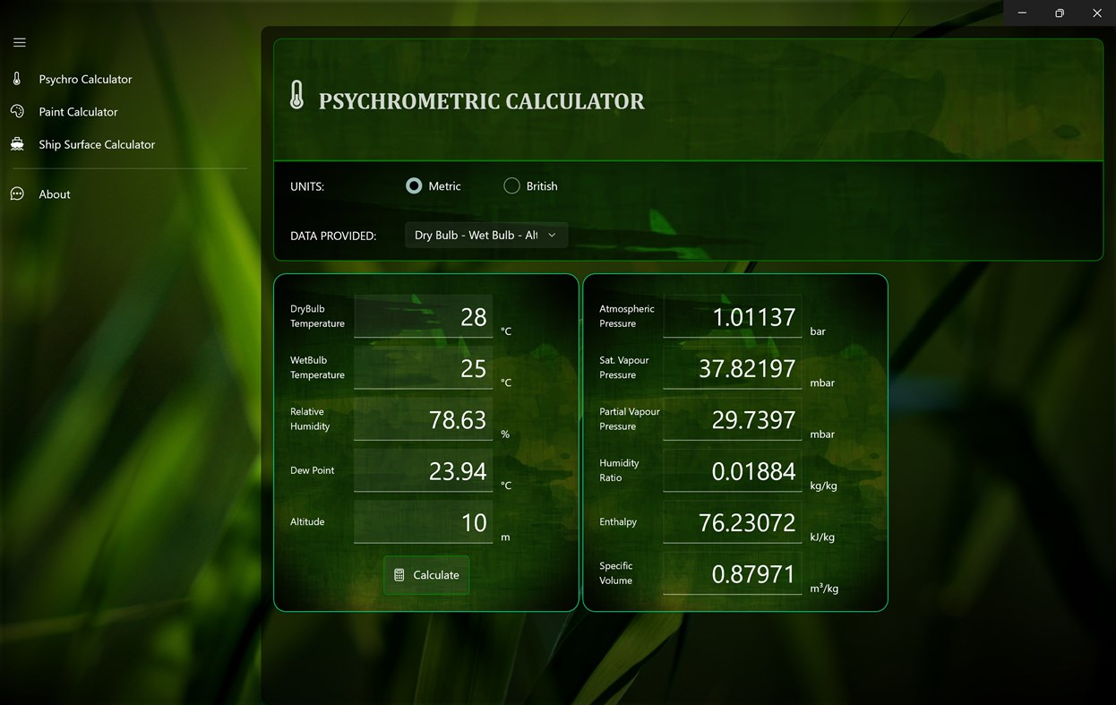 #1. Psychro & Paint Calculator (Windows) 由: Mohamed Nasrullah
