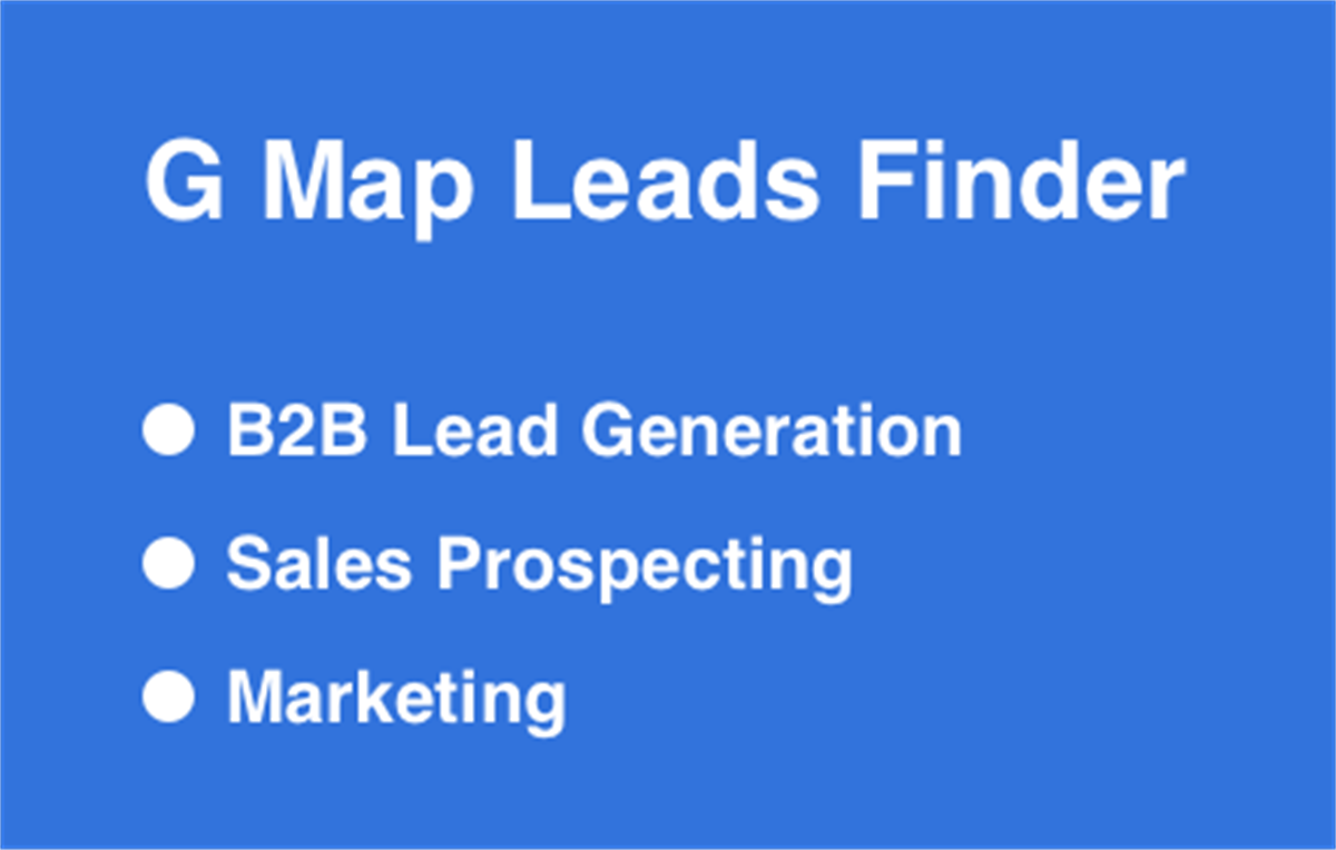 G Map Leads Finder - Google Maps Scraper