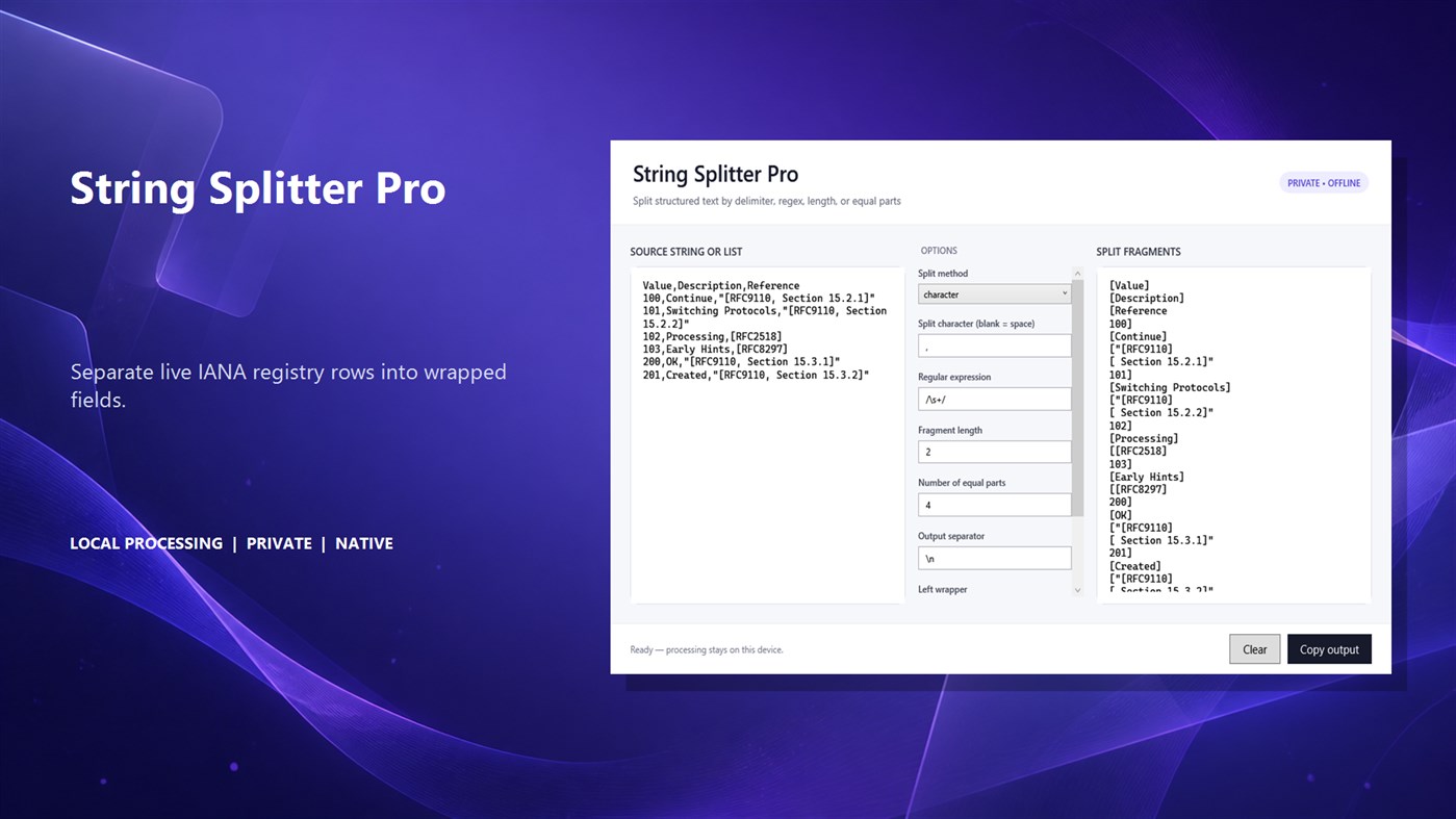 #4. String Splitter Pro (Windows) di: Luzala Studio