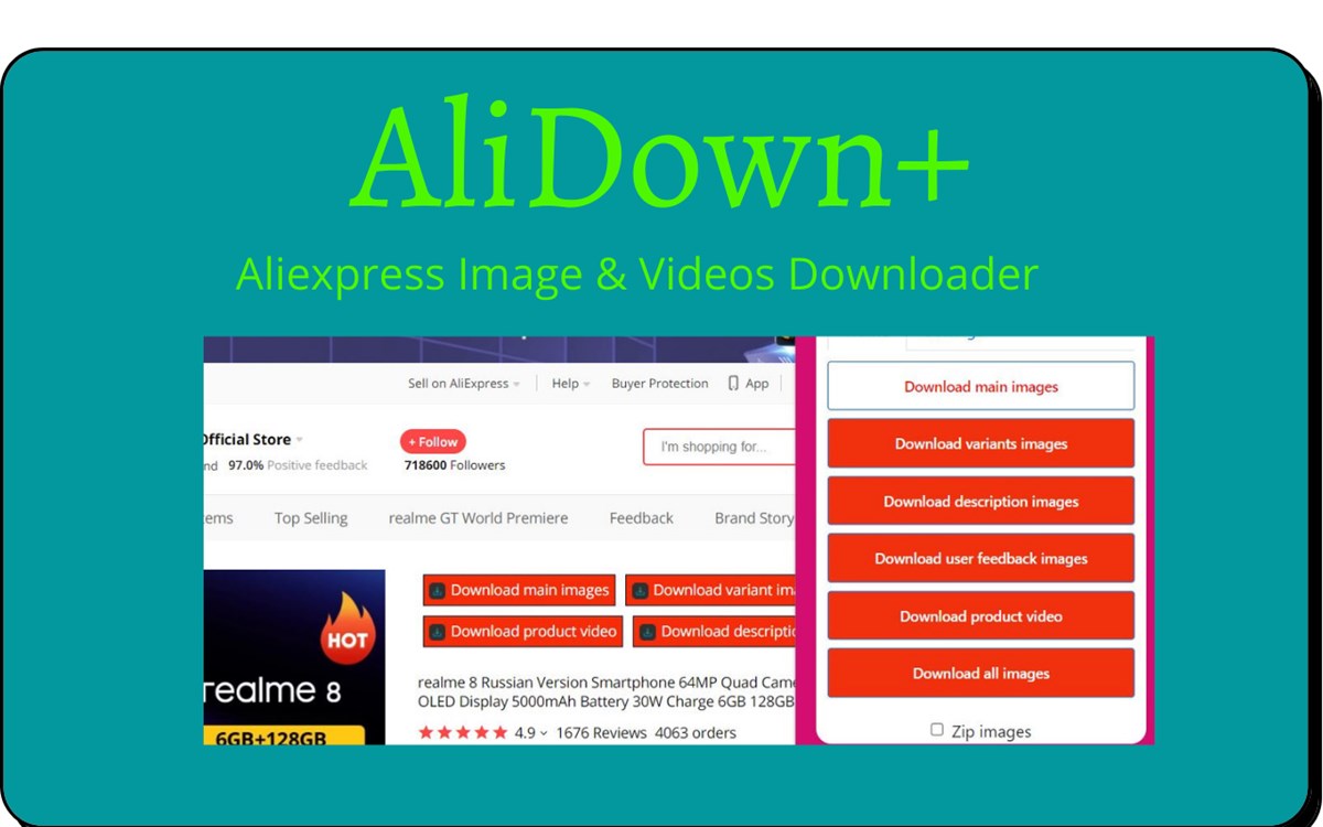 AliDown+ | Download AliExpress Image & Video