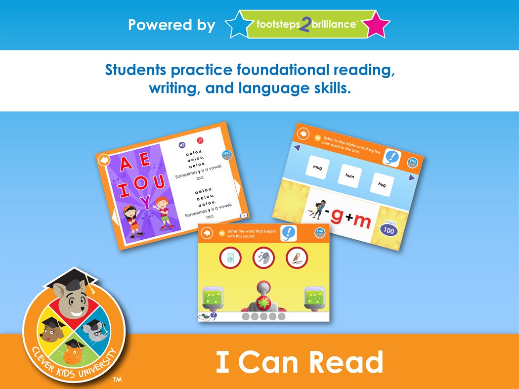 #7. Clever Kids University - I Can Read (Windows) 来自: Footsteps2Brilliance, Inc.