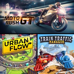 Moto Rush GT + Urban Flow + Train Traffic Manager cover image