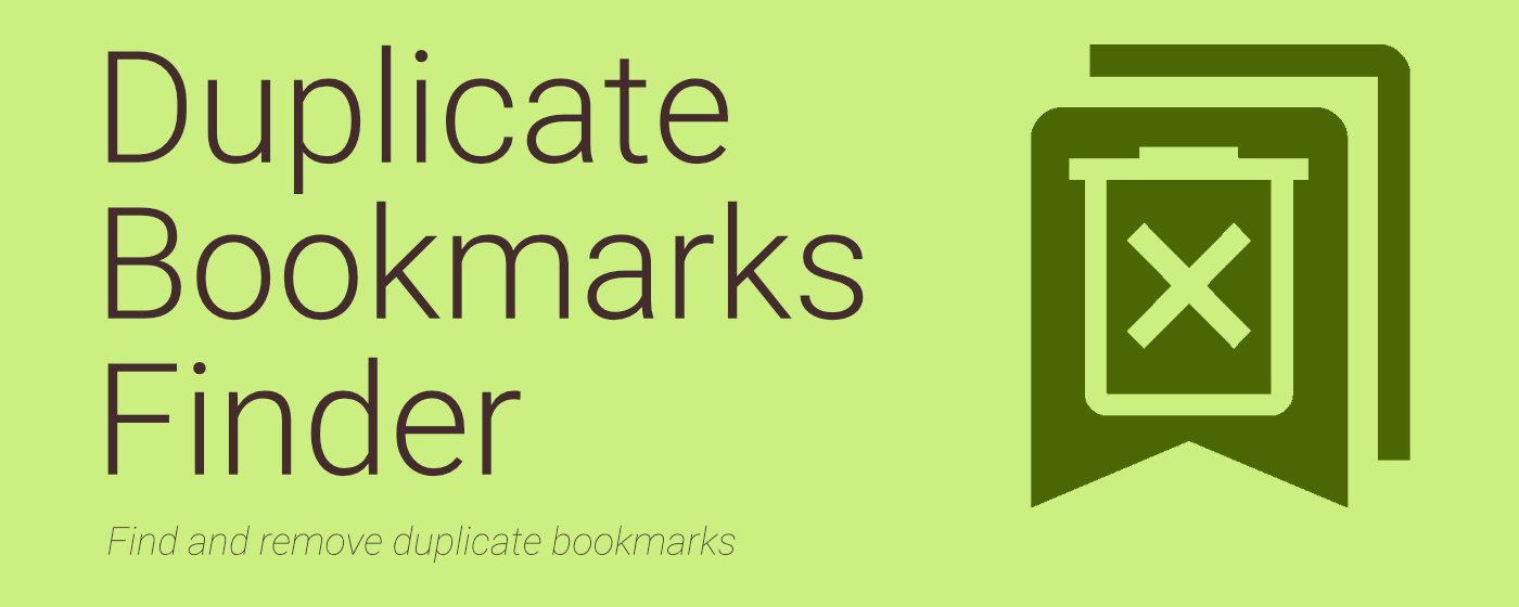 Duplicate Bookmarks Finder marquee promo image