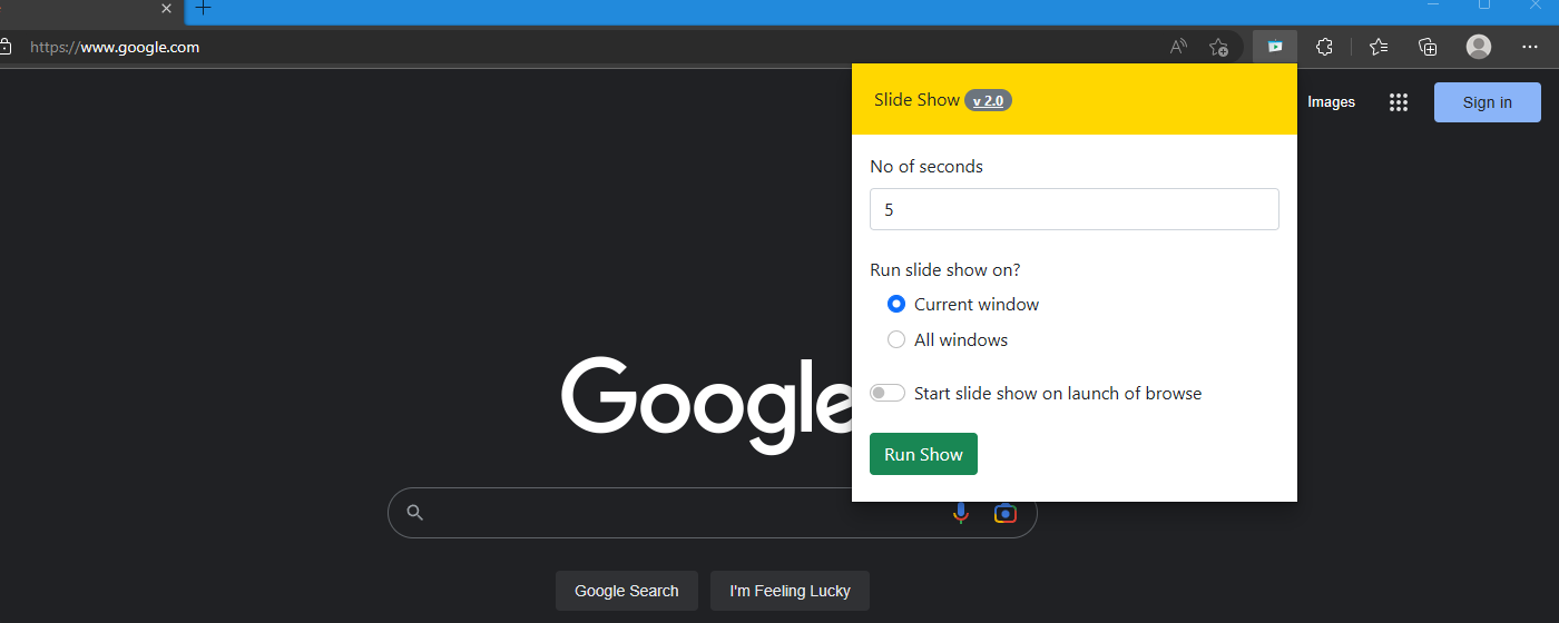 Slideshow tabs auto rotate browser tabs