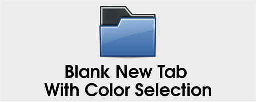 Blank New Tab Page With Color Selection marquee promo image