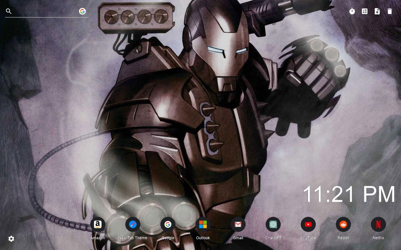 War Machine Wallpaper New Tab