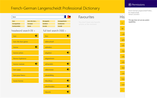 French-German Langenscheidt Professional Dictionary screenshot 6