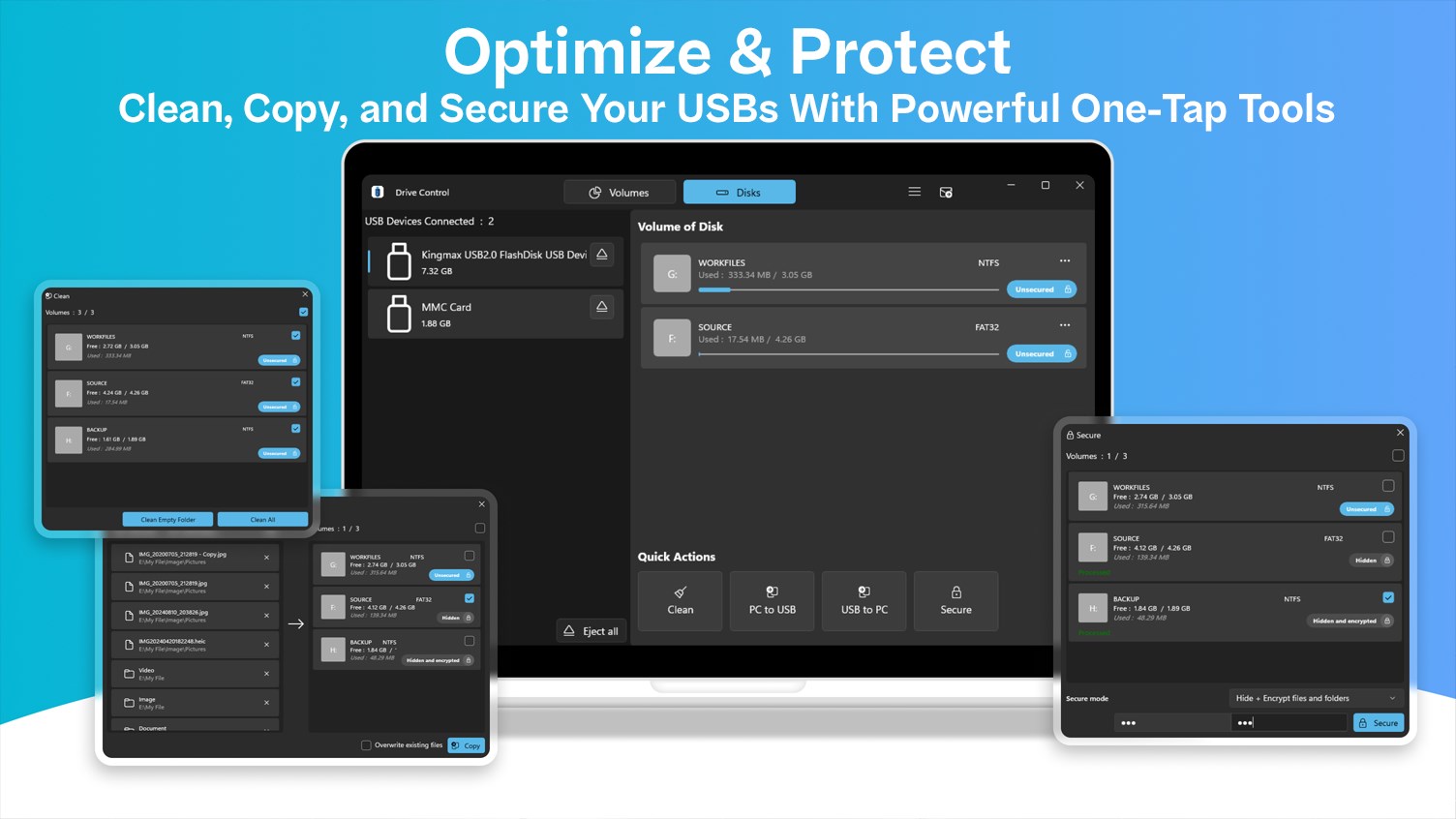 USB Flash Utility: Batch & Secure screenshot