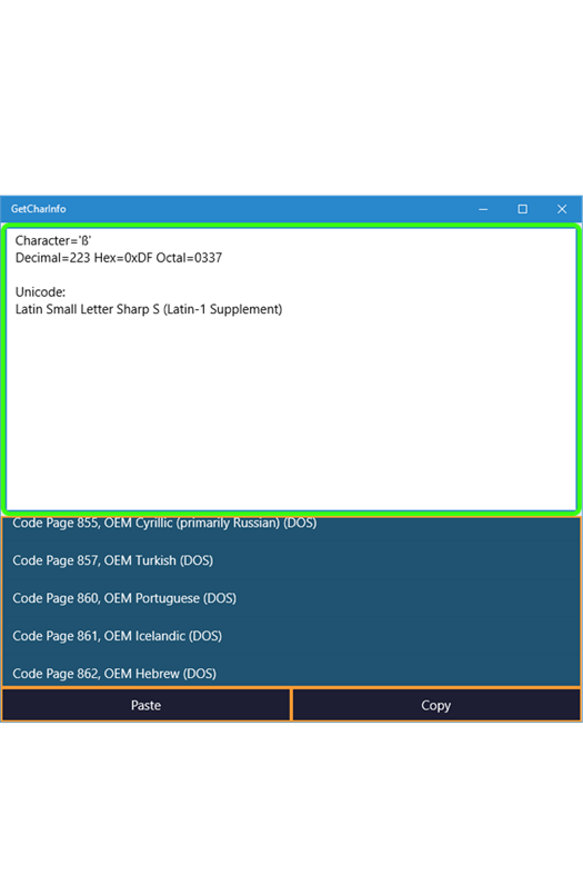 #2. GetCharInfo (Windows) 게시자: Mirosław M. Mączka