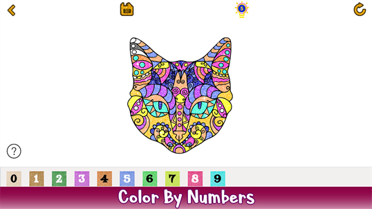Cats Glitter Color by Number - Animals Coloring Book screenshot 2