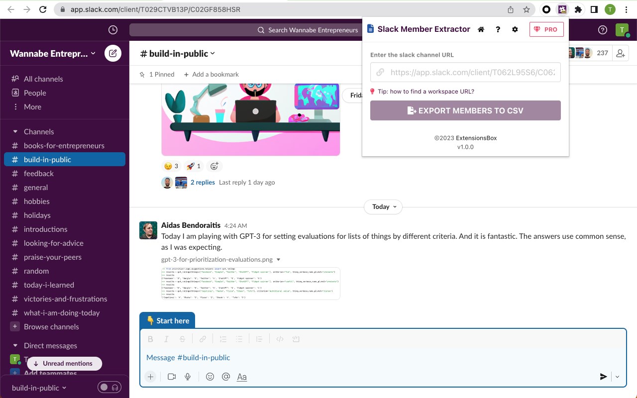 Slack™ Member Extractor - Export Slack Channel Members