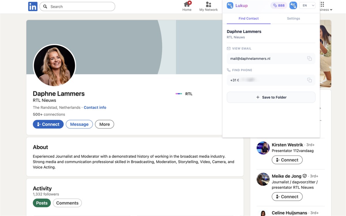 Lukup - Smart Lookup for LinkedIn Contacts