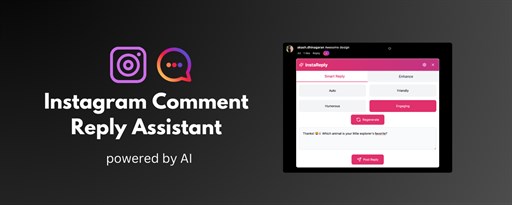 InstaReply: ChatGPT Comment Assistant for Instagram marquee promo image