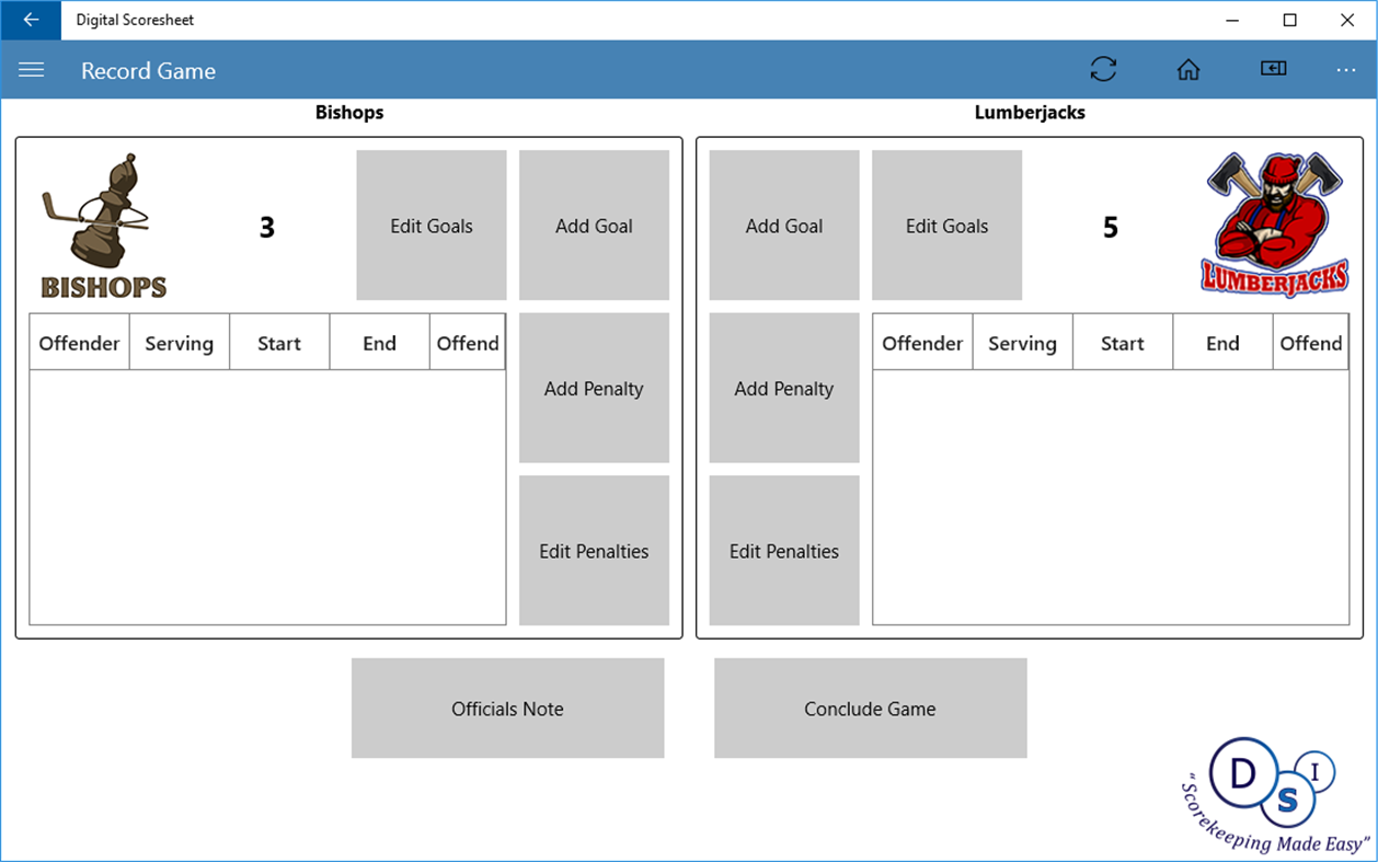 #3. Digital Scoresheet (Windows) By: Elegant Logic