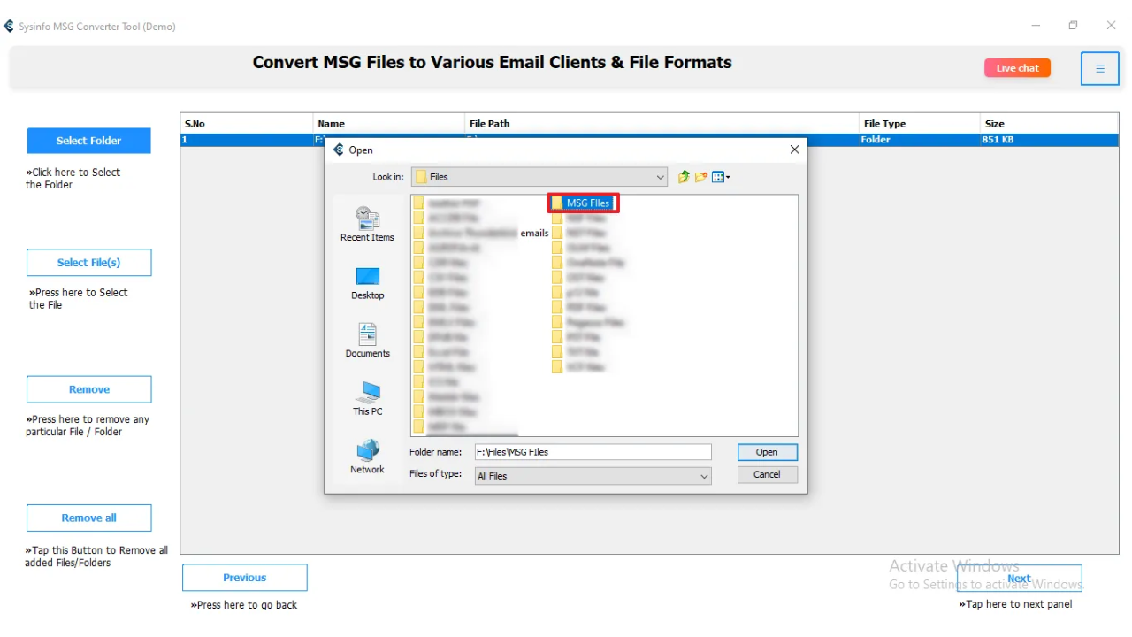 Snapshot 2 of Sysinfo MSG to EML Converter