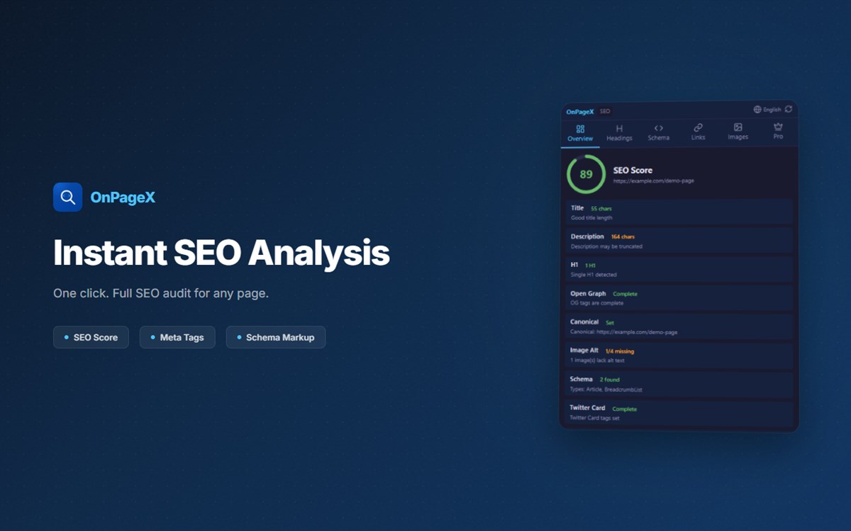 SEO Analyzer & Meta Tag Checker — OnPageX