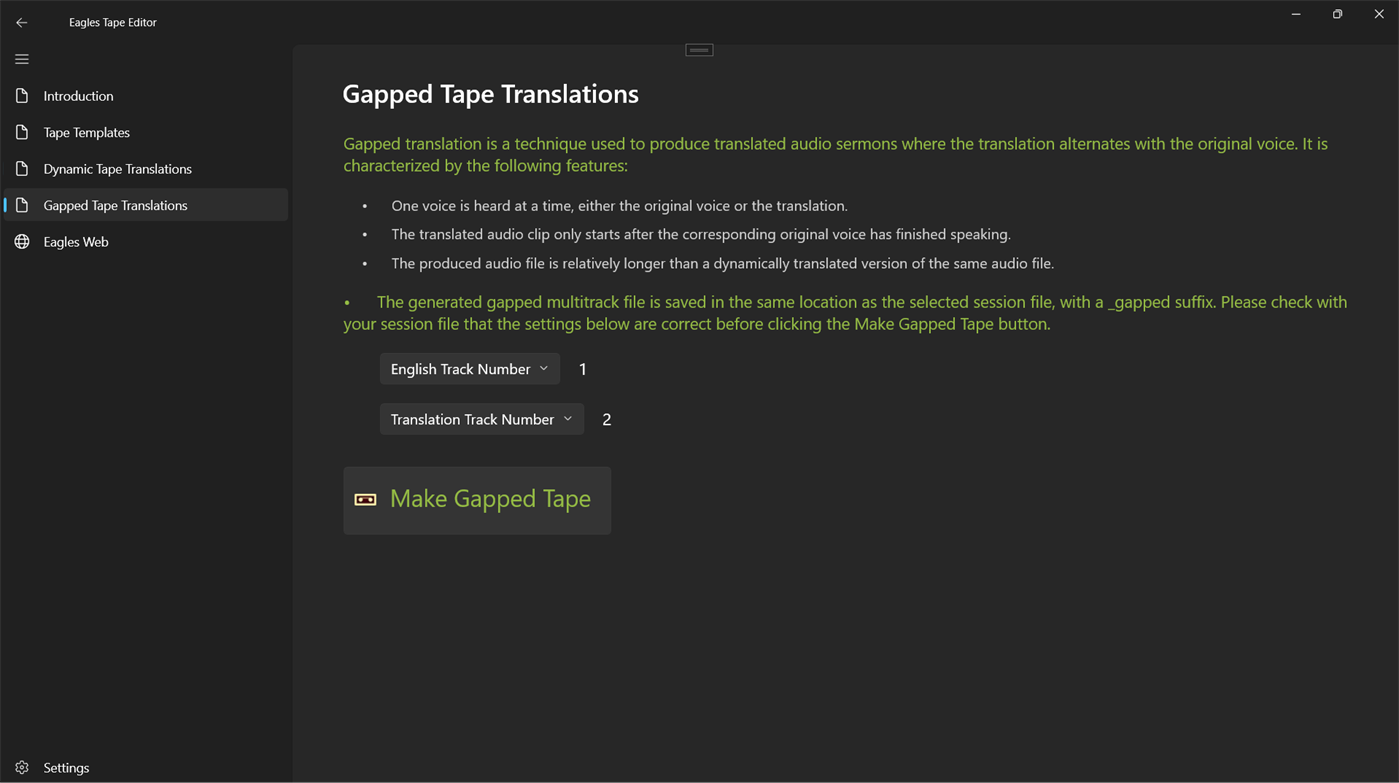 #5. Eagles Tape Editor (Windows) Por: Amos Sitenda