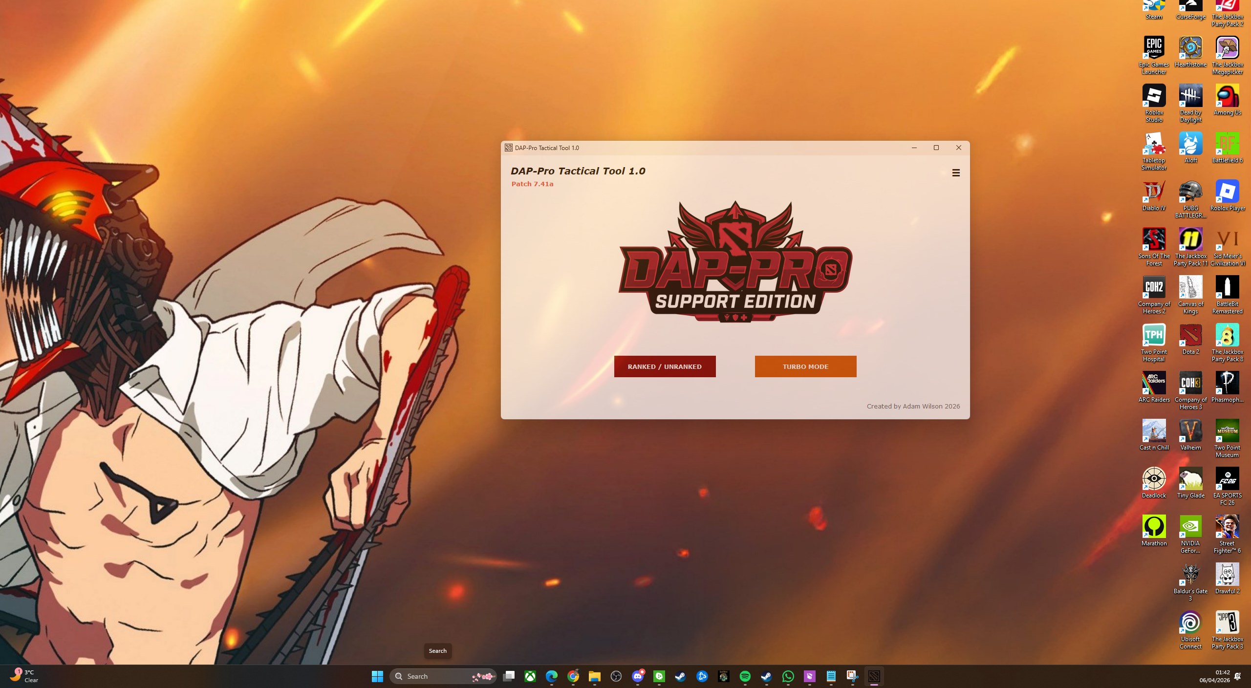 DAP Pro Tool screenshot
